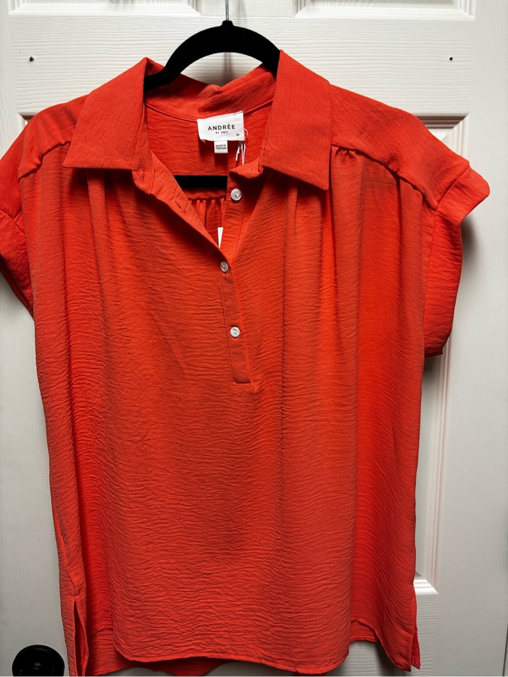 ANDRÉE BY UNIT coral  Short-Sleeve Collared Tunic
